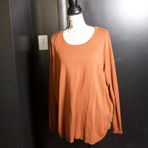 NWT Lety & Me XXXL 3X Orange Long Sleeve Sweater